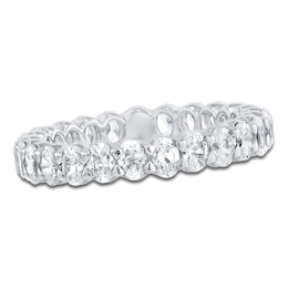 Certified Oval-Cut Diamond Eternity Band 1-3/4 to 2 ct tw Platinum