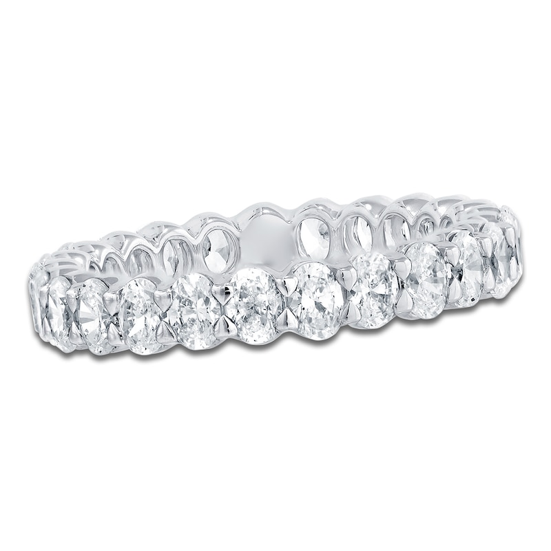 Main Image 1 of Certified Oval-Cut Diamond Eternity Band 1-3/4 to 2 ct tw Platinum