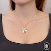 Thumbnail Image 4 of Shy Creation Pear-Shaped Diamond Textured Heart Necklace 1/3 ct tw 14K Yellow Gold 18" JR55028971V2