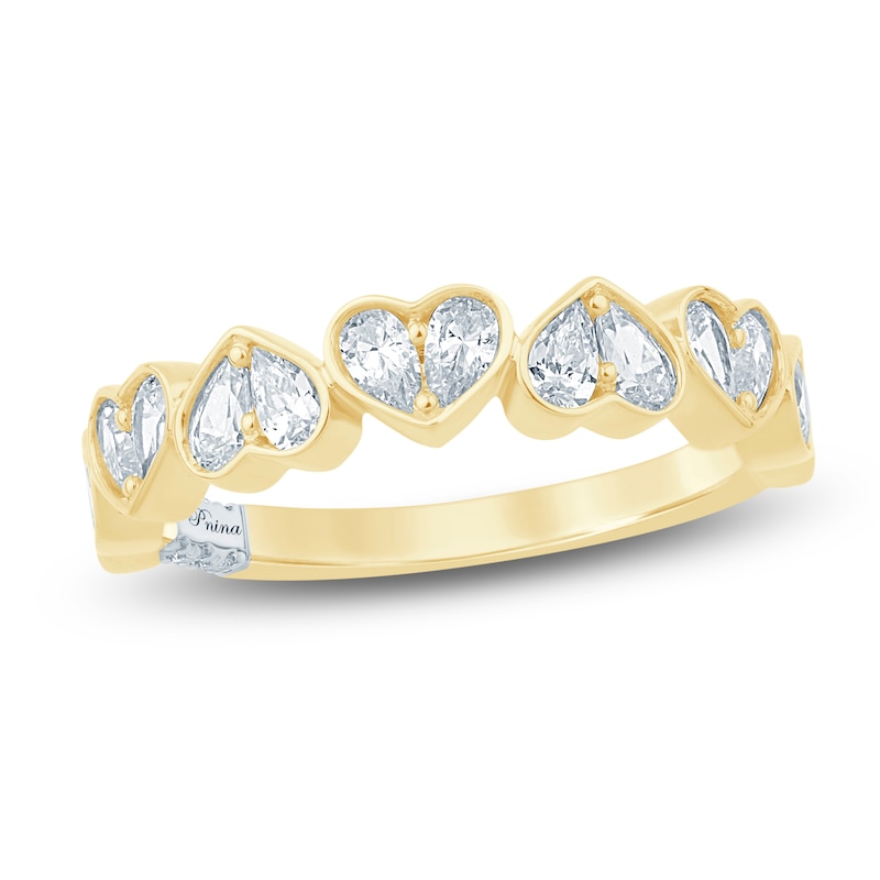 Main Image 1 of Pnina Tornai Lab-Grown Diamond Pear-Shaped Anniversary Ring 3/4 ct tw 14K Yellow Gold