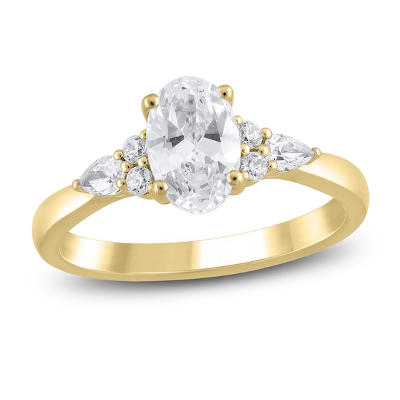 Chosen Certified Oval-Cut Diamond Engagement Ring 1-1/4 ct tw 14K Yellow Gold