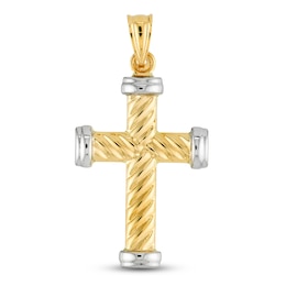 Cross Necklace Charm 14K Yellow Gold