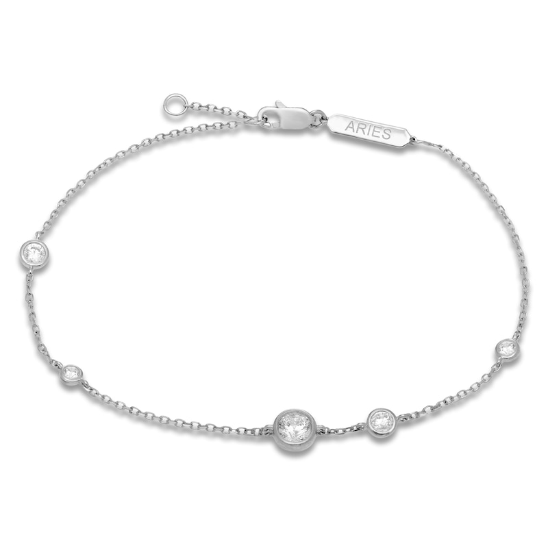 Main Image 1 of Constellations by Jared Lab-Grown Diamond Aries Bracelet 1/2 ct tw 10K White Gold 7.5"