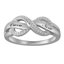 1/10 ct tw Diamond Couple's Ring (2 Lines)