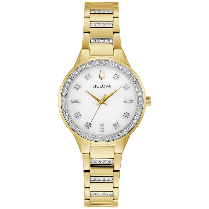 Bulova Crystal Women's Watch with Heart Pendant Gift Set 98X129