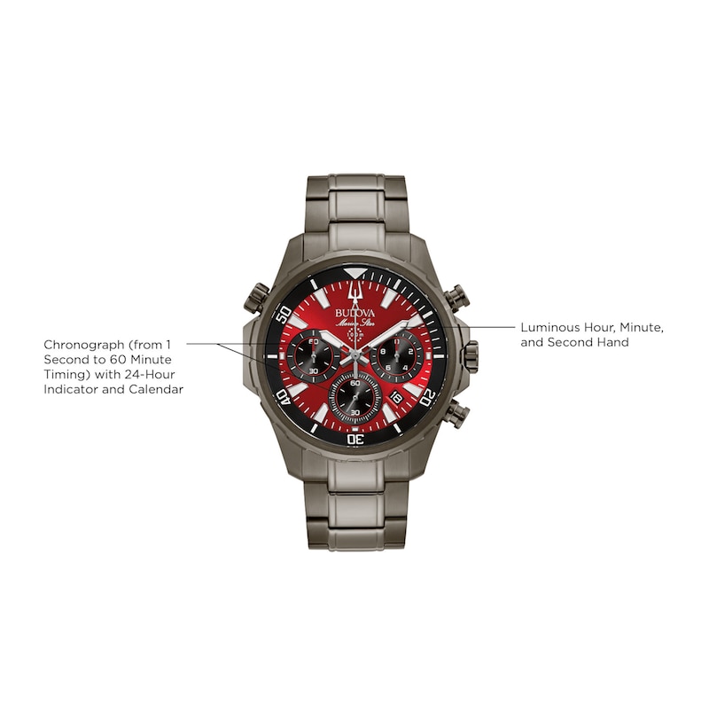 Main Image 4 of Bulova Marine Star Men's Chronograph Watch 98B350