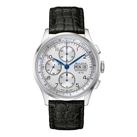 Jared The Galleria Of Jewelry Joseph Bulova Mens Silver Chronograph Watch 96C145