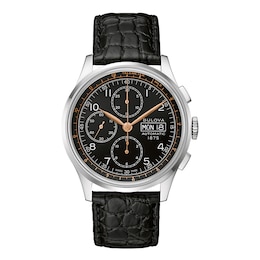 Joseph Bulova Men's Black Chronograph Watch 96C146