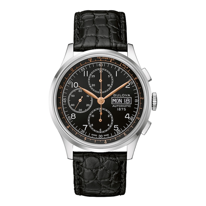 Main Image 1 of Joseph Bulova Men's Black Chronograph Watch 96C146
