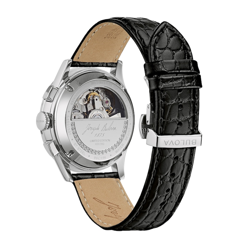 Main Image 3 of Joseph Bulova Men's Black Chronograph Watch 96C146
