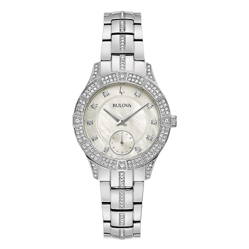 Bulova Phantom Mother-of-Pearl/Crystal Women's Watch 96L291