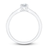 Thumbnail Image 3 of Diamond Engagement Ring 5/8 ct tw Cushion/Round/Baguette 14K White Gold