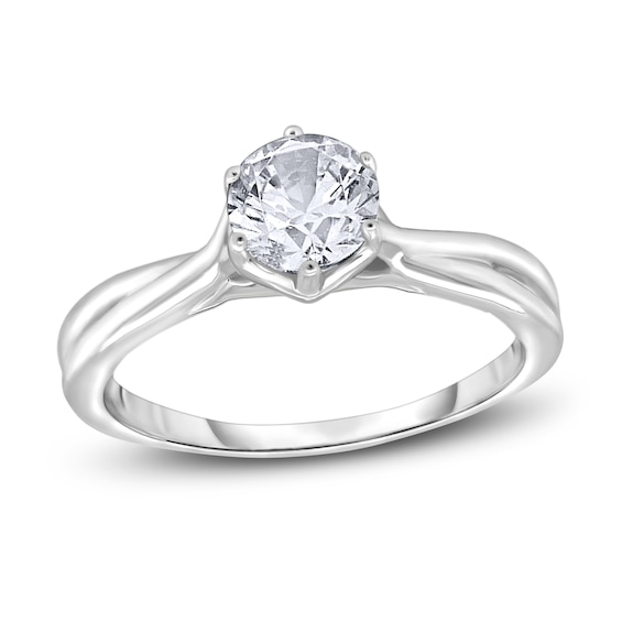 Jared The Galleria Of Jewelry Diamond Solitaire Twist Engagement Ring 2 Ct Tw Round 14K White Gold (I2/I)