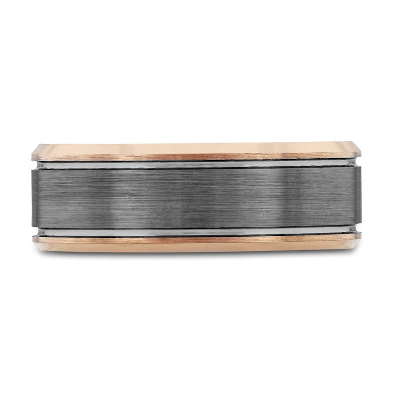 Main Image 3 of Wedding Band Two-Tone Tungsten 8mm