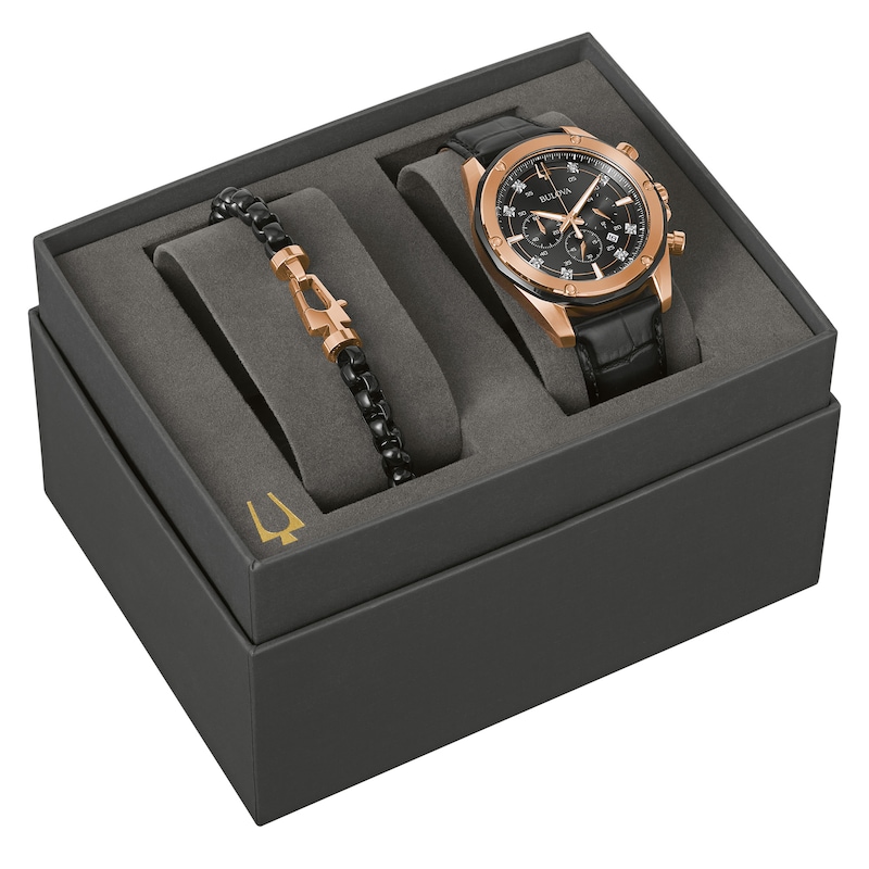 Main Image 1 of Bulova Men's Crystal Collection Watch & Bracelet Gift Set 98K117