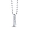 Thumbnail Image 2 of Shy Creation Diamond Letter K Pavé Necklace 1/15 ct tw 14K White Gold 18" SC55028331-K
