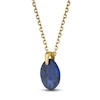 Thumbnail Image 2 of Men's Natural Sodalite Necklace Yellow Ion-Plated Stainless Steel 22"