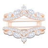 Thumbnail Image 3 of Certified Marquise & Round-Cut Diamond Chevron Enhancer Ring 1 ct tw 14K Rose Gold