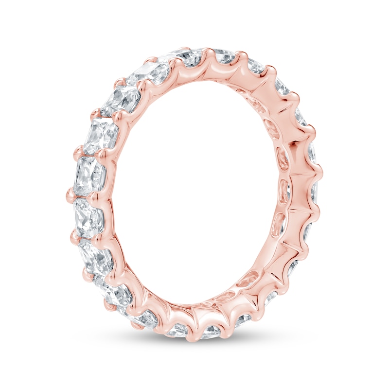 Main Image 2 of Princess-Cut Lab-Grown Diamond Eternity Band 3-3/8 - 4-1/3 ct tw 14K Rose Gold