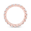 Thumbnail Image 3 of Princess-Cut Lab-Grown Diamond Eternity Band 3-3/8 - 4-1/3 ct tw 14K Rose Gold