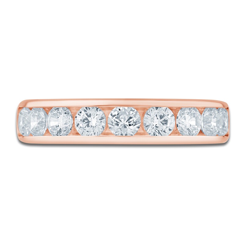 Main Image 3 of Lab-Grown Diamond Channel Wedding Band 1-1/2 ct tw 14K Rose Gold