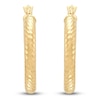 Thumbnail Image 1 of Diamond-Cut Pattern Hoop Earrings 14K Yellow Gold 15mm