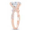 Thumbnail Image 2 of Oval-Cut Lab-Grown Diamond Engagement Ring 3-1/4 ct tw 14K Rose Gold