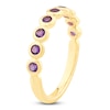 Thumbnail Image 2 of Bezel-Set Natural Amethyst 2mm Stackable Ring 14K Yellow Gold