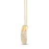 Thumbnail Image 3 of Diamond Pavé Circle Necklace 1-1/2 ct tw 14K Yellow Gold 18"