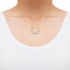 Thumbnail Image 4 of Diamond Pavé Circle Necklace 1-1/2 ct tw 14K Yellow Gold 18"