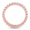 Thumbnail Image 4 of Emerald-Cut Lab-Grown Diamond Eternity Band 2 to 2-3/8 ct tw 14K Rose Gold