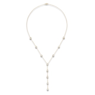 Jared Signature Multi-Shape Lab-Grown Diamond Bezel-Set Y-Drop Necklace 2-3/4 ct tw 14K Yellow Gold 20"