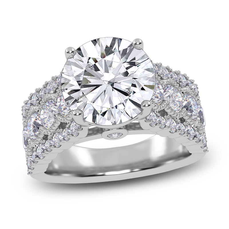 Main Image 1 of Round-Cut Lab-Grown Diamond Engagement Ring 4-3/4 ct tw 14K White Gold