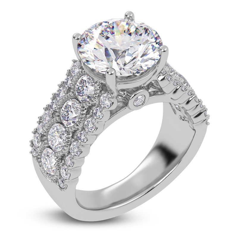 Main Image 2 of Round-Cut Lab-Grown Diamond Engagement Ring 4-3/4 ct tw 14K White Gold