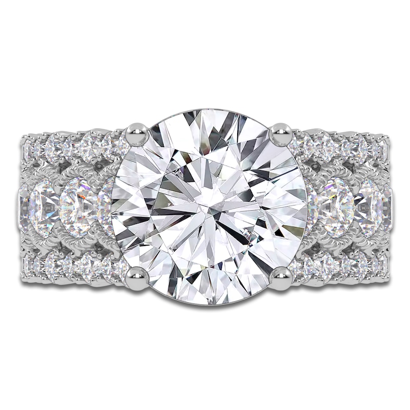 Main Image 3 of Round-Cut Lab-Grown Diamond Engagement Ring 4-3/4 ct tw 14K White Gold