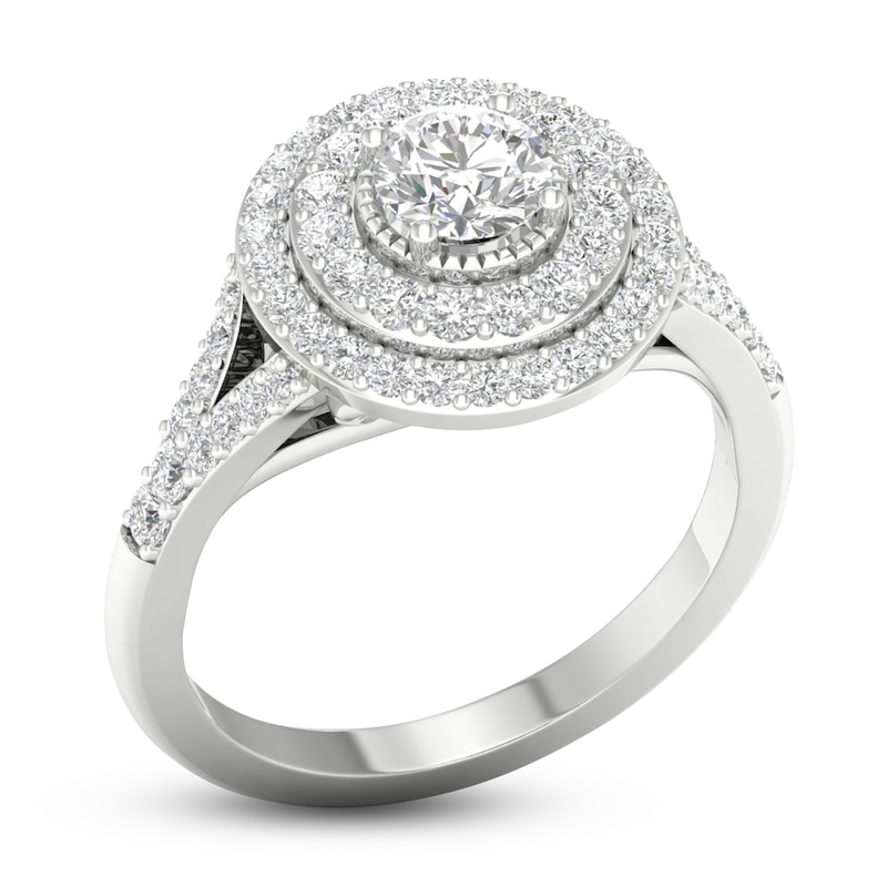 Main Image 4 of Jared Signature Lab-Grown Diamond Fashion Ring 1 ct tw Round 14K White Gold