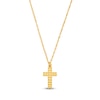 Thumbnail Image 1 of Beaded Cross Necklace 14K Yellow Gold 18"