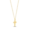 Thumbnail Image 2 of Beaded Cross Necklace 14K Yellow Gold 18"