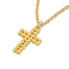 Thumbnail Image 3 of Beaded Cross Necklace 14K Yellow Gold 18"