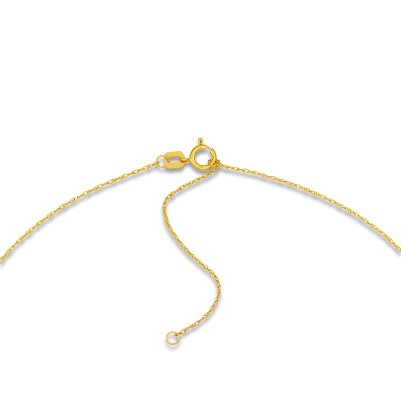 Main Image 4 of Beaded Cross Necklace 14K Yellow Gold 18"