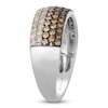 Thumbnail Image 3 of Le Vian Chocolate Ombré Diamond Multi-Row Ring 7/8 ct tw 14K Vanilla Gold