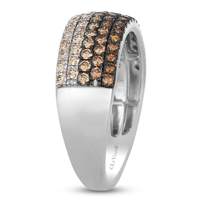 Main Image 3 of Le Vian Chocolate Ombré Diamond Multi-Row Ring 7/8 ct tw 14K Vanilla Gold