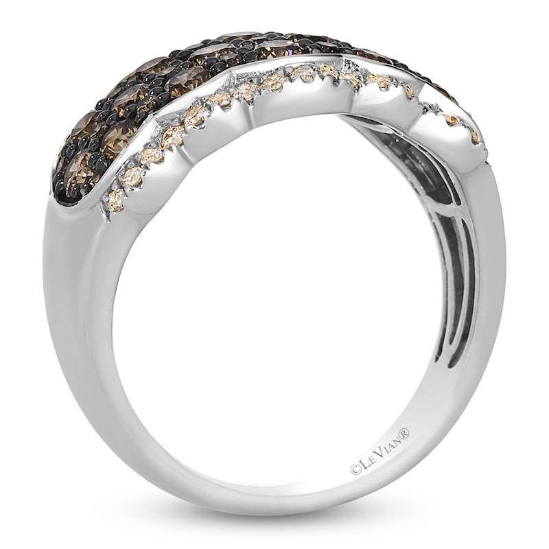 Main Image 2 of Le Vian Diamond Scalloped Ring 1-3/8 ct tw 14K Vanilla Gold