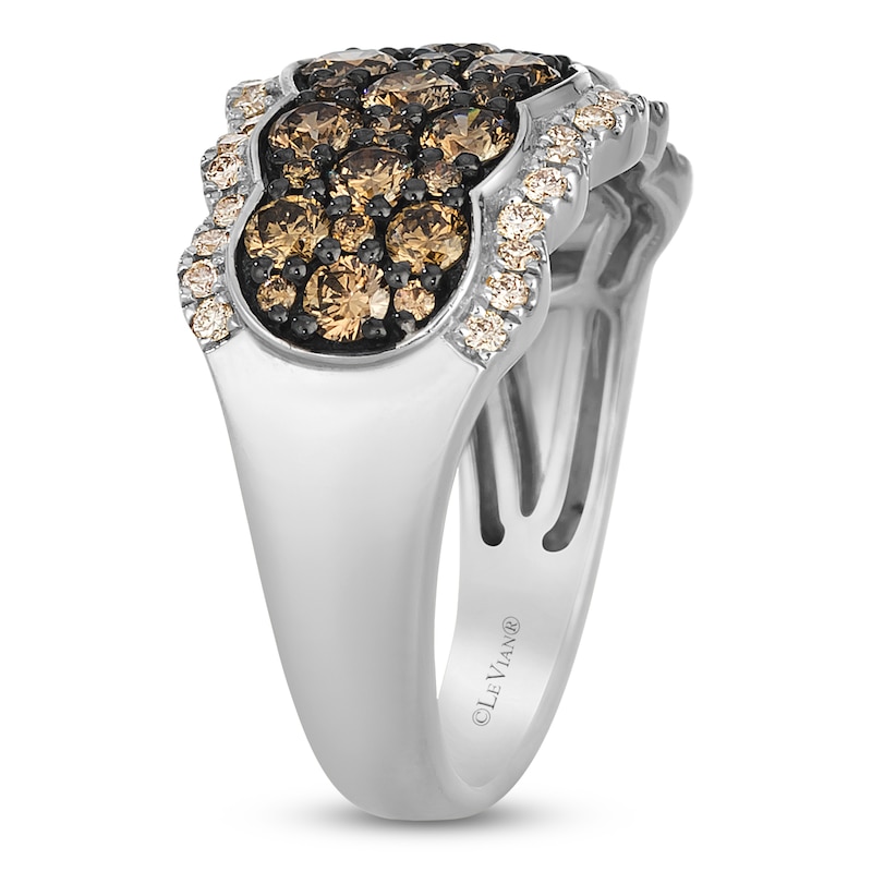 Main Image 3 of Le Vian Diamond Scalloped Ring 1-3/8 ct tw 14K Vanilla Gold