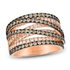Thumbnail Image 1 of Le Vian Diamond Multi-Row Crisscross Ring 1-7/8 ct tw 14K Strawberry Gold