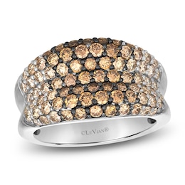 Le Vian Chocolate Ombré  Diamond Multi-Row Ring 2 ct tw 14K Vanilla Gold