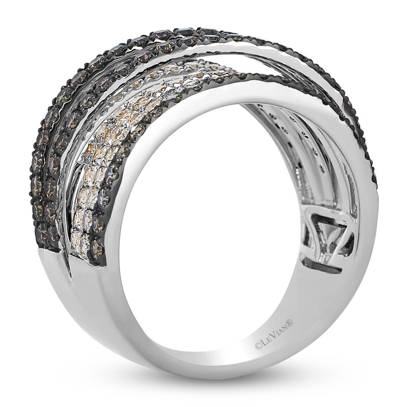 Main Image 2 of Le Vian Diamond Multi-Row Crisscross Ring 1-7/8 ct tw 14K Vanilla Gold