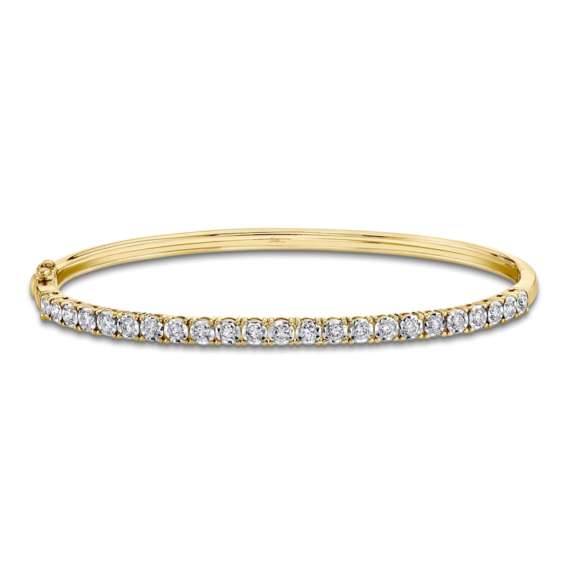 Main Image 1 of Shy Creation Diamond Bangle Bracelet 5/8 ct tw 14K Yellow Gold SC55004963ZS