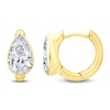 Thumbnail Image 3 of Jared Signature Pear-Shaped Lab-Grown Diamond Solitaire Huggie Hoop Earrings 2 ct tw 14K Yellow Gold