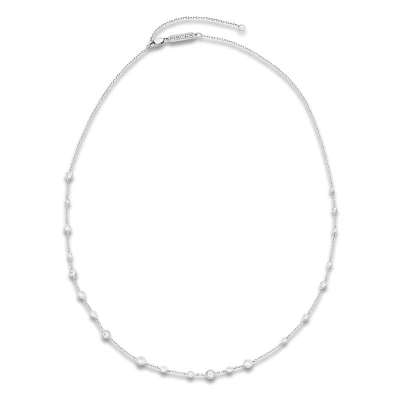 Main Image 1 of Constellations by Jared Lab-Grown Diamond Pisces Necklace 3/4 ct tw 10K White Gold 18"